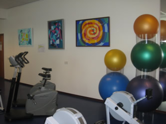 Schilderijen in het fitness centrum